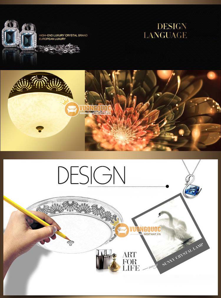 Đèn áp trần sang trọng trang trí nội thất CM177-1